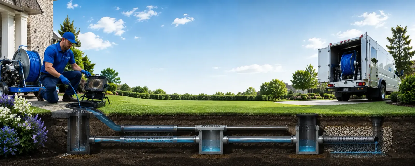 Outdoor drain cleaning information for Glen Ferris, WV